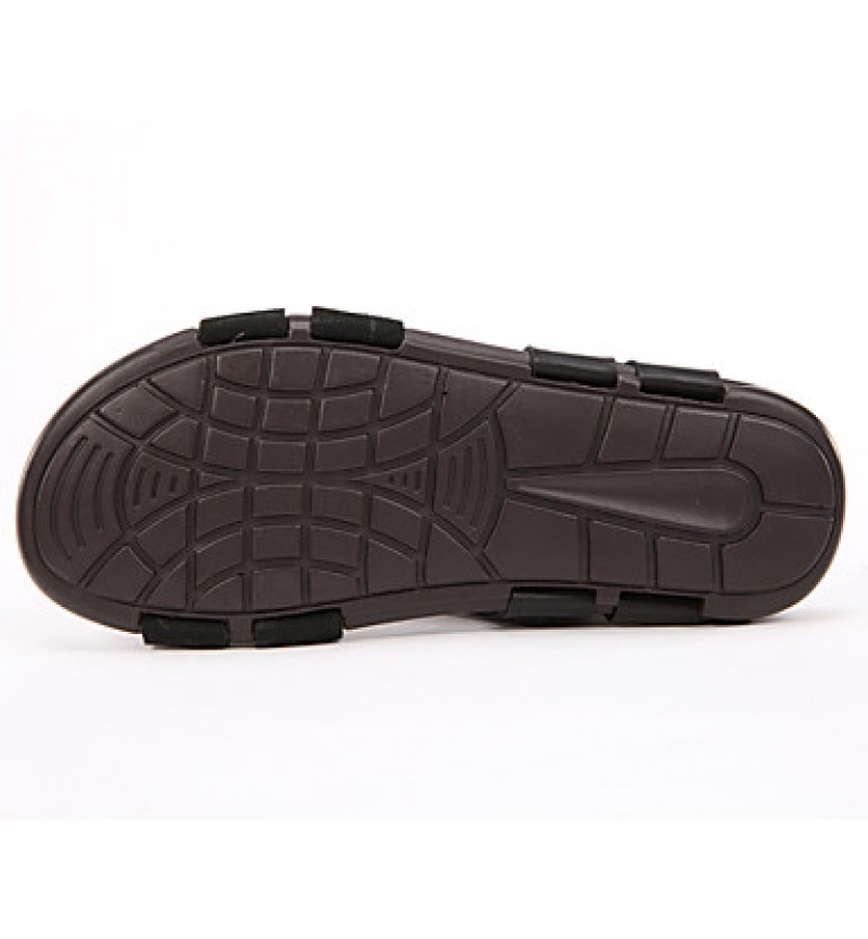   Men's Shoes Casual Leather Sandals Black / Brown  