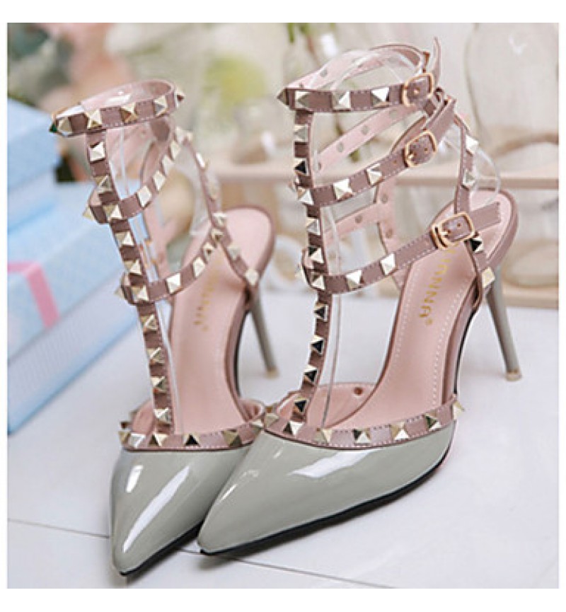 Women's Shoes Patent Leather Summer Heels Heels Casual Stiletto Heel Others Black / Red / White / Gray / Fuchsia